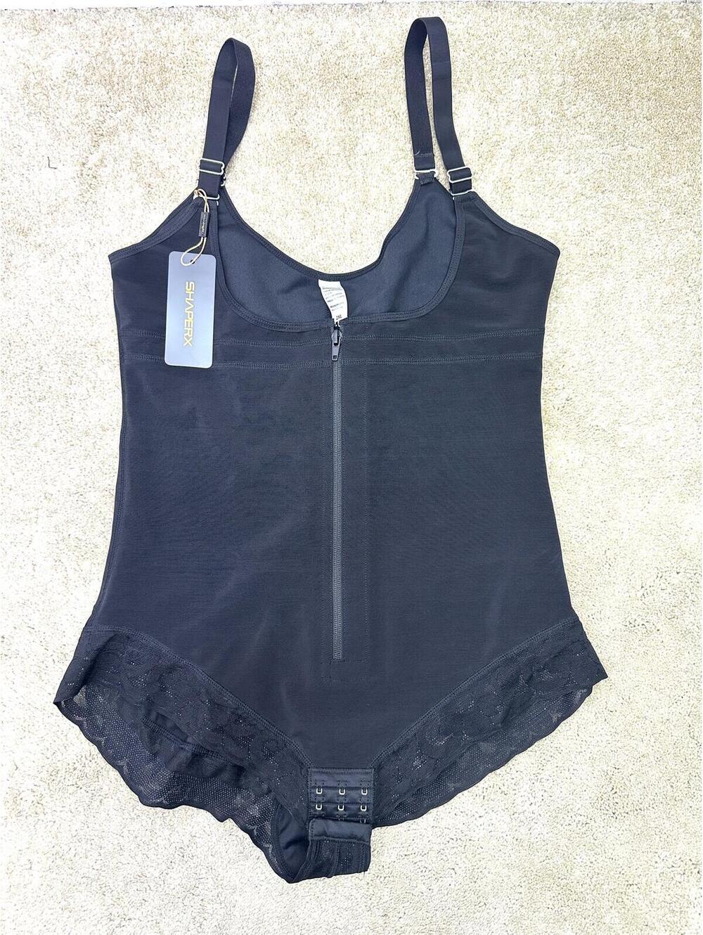 New Women’s 2XL ShaperX Black Postpartum Tummy Control Bodysuit